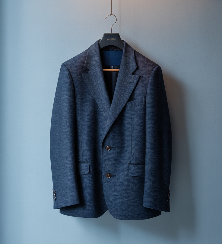 A premium handcrafted jacket manufactured in Portugal, showcasing the quality craftsmanship and attention to detail that our Portuguese factories deliver to global fashion brands.