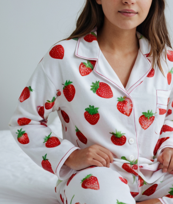 Premium pajamas and sleepwear collection laid out showcasing soft fabrics and comfortable designs manufactured by Portuguese textile experts for international loungewear brands