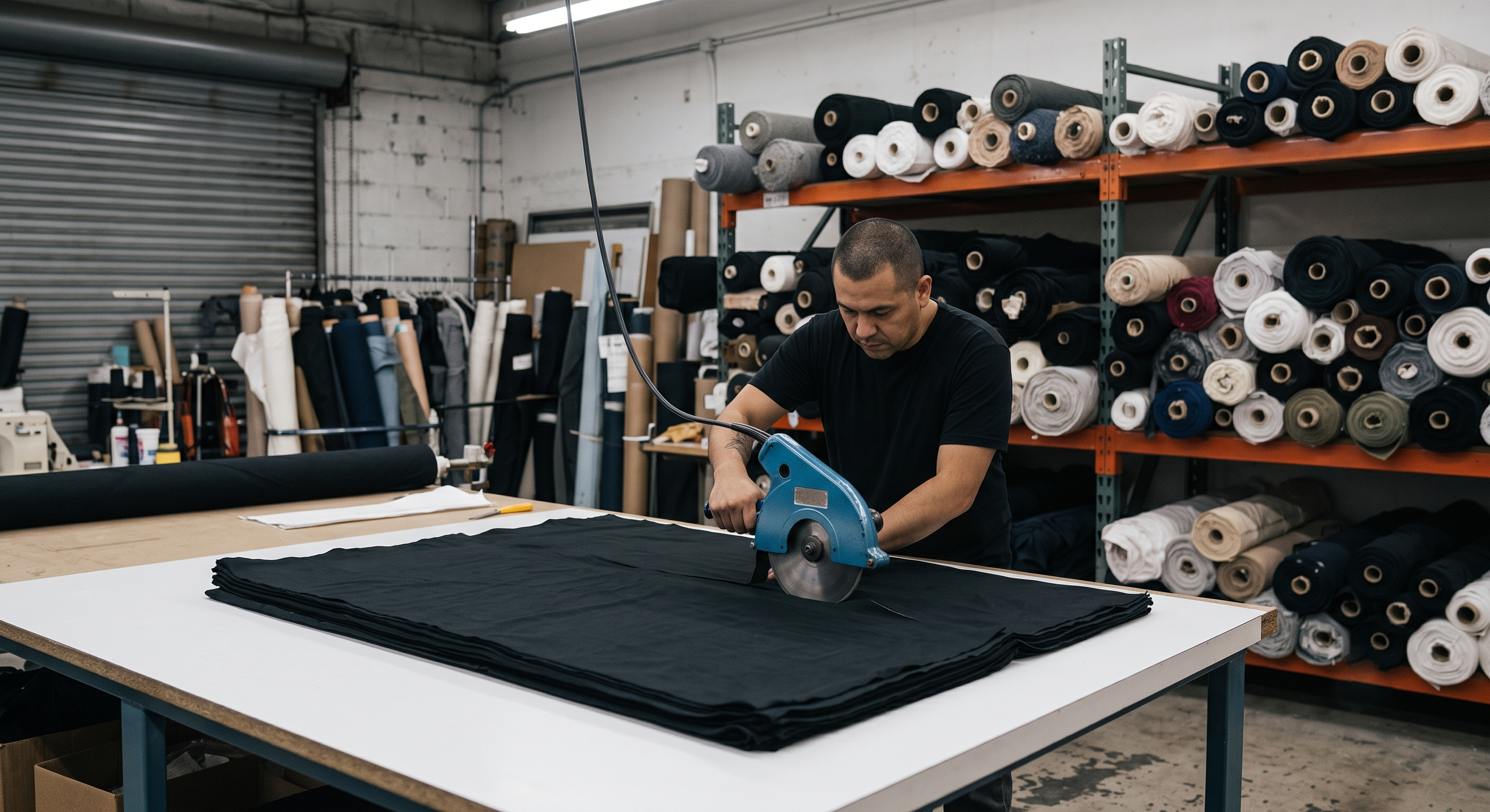 Cut and sew streetwear development focusing on oversized patterns and heavy fabric