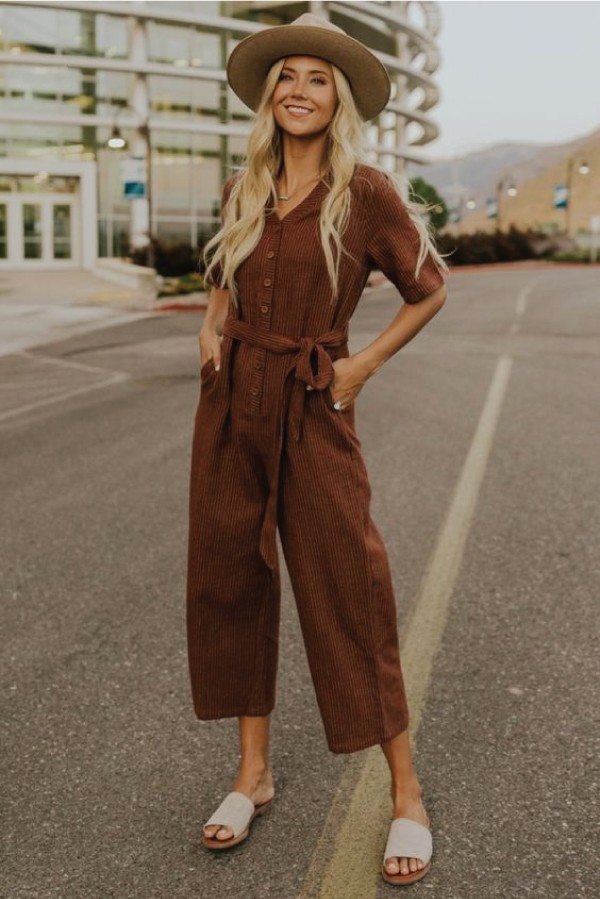 Fall Winter 2019: Transitional Pieces. A jumpsuit is always a good idea to wear both in the Summer or Fall.