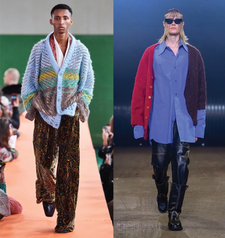 Men's Fashion Trends for Fall/Winter 2020. Sixth trend: a key piece, the cardigan.