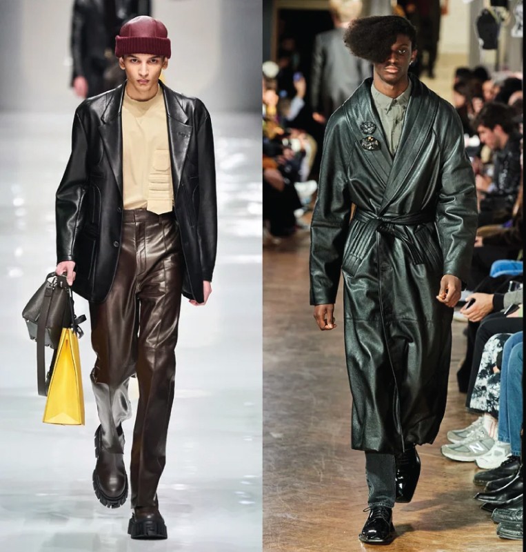 Men's Fashion Trends for Fall/Winter 2020. First trend: leather everywhere.