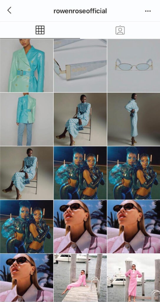 These Are 8 Of The Best Fashion Brands On Instagram. Rowen Rose, a brand full of cultural references, uses dramatic details and oversized shapes.