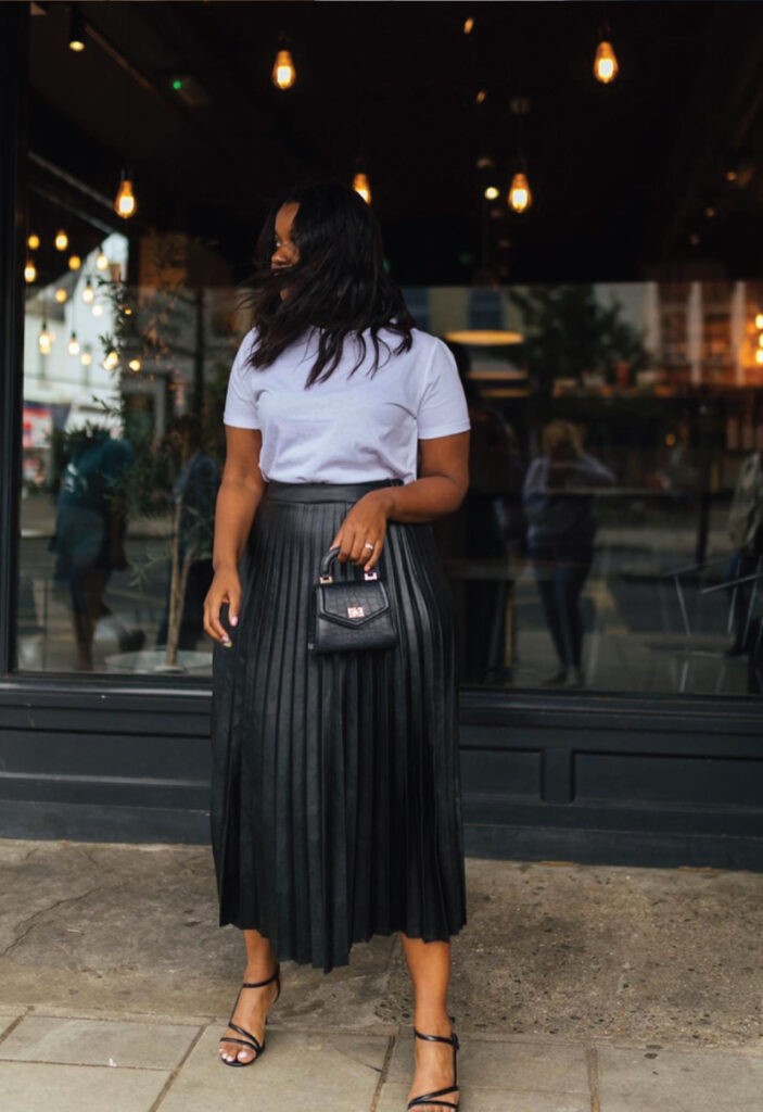 Fall Skirt Trends You Will Want To Wear Everyday: black leather skirt.