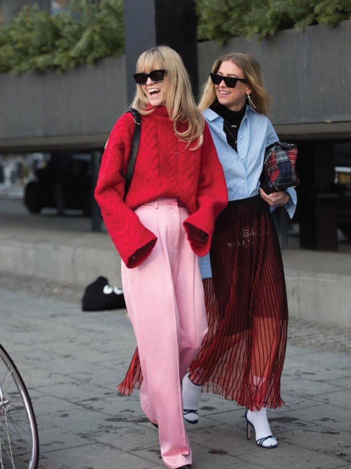 Ideas To Level Up Your Wardrobe In January. Add a bright knit.