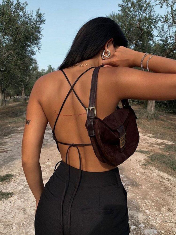 short Backless Top