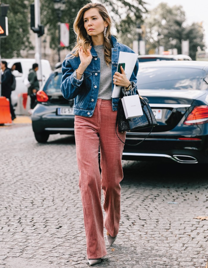 The Best Jeans Alternatives For When You Are Tired Of Wearing Denim. Pink wide-legged khakis.