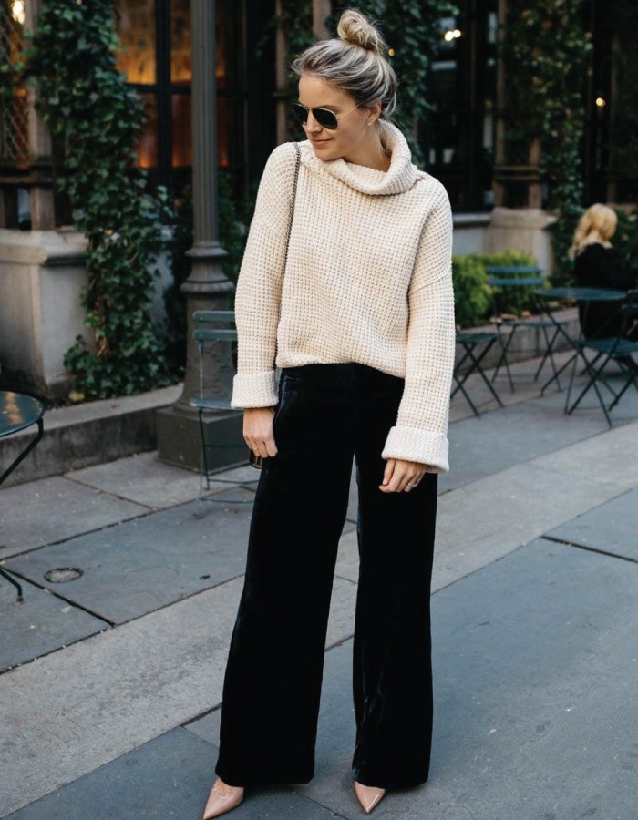 These Will Be Your Fall Wardrobe Essentials: black flared trousers.
