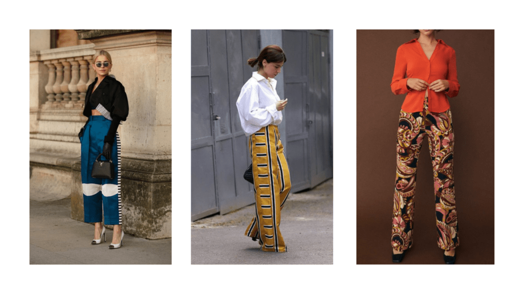 PRINTED BLACK AND ORANGE TROUSERS
from MANGO