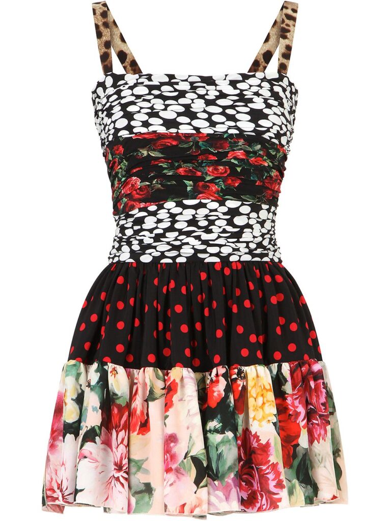 PATCHWORK RUCHED SILK MINI DRESS
from DOLCE & GABBANA