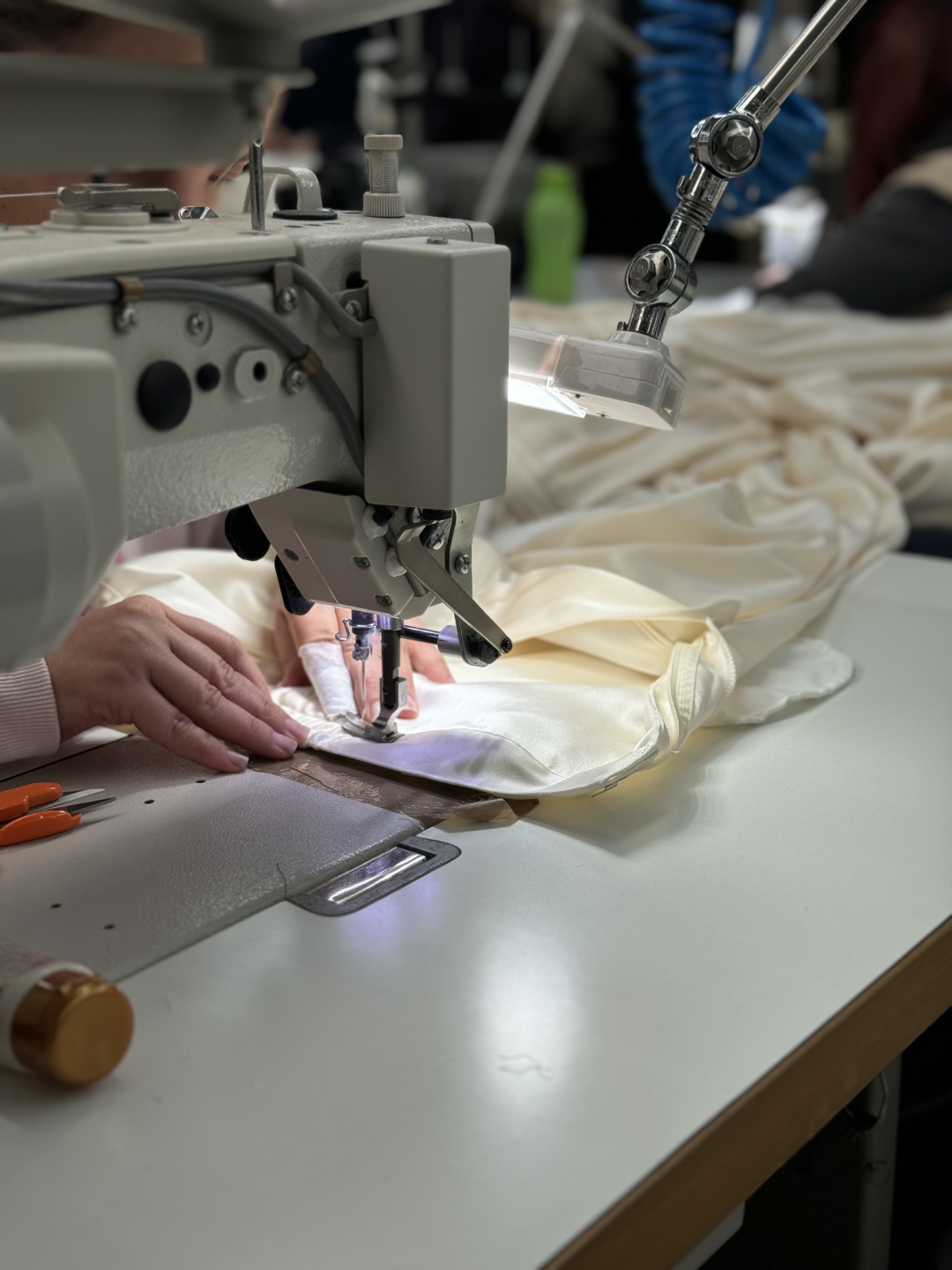Sustainable fabric production at a clothing factory in Portugal